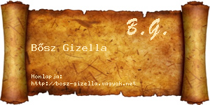 Bősz Gizella névjegykártya