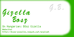 gizella bosz business card